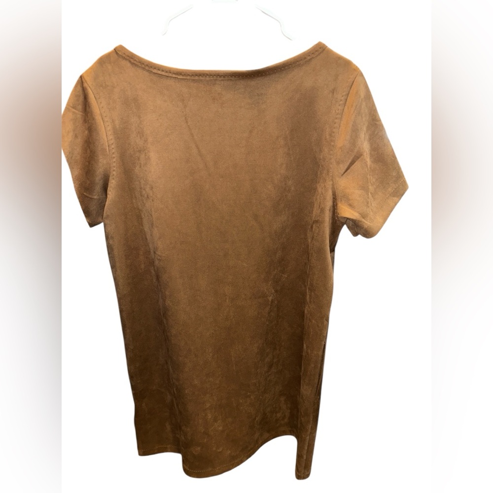 Nee Max Studio Brown Suede Women's Dress - Picture 2 of 3